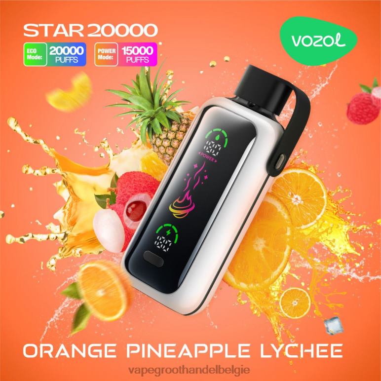 VOZOL STAR 20000 oranje ananaslychee 8XN0J15 | Vape Groothandel Elf Bar